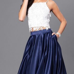 Dave and Johnny two piece prom dress